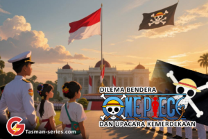 upacara 17 agustus istana negara dan bendera one piece