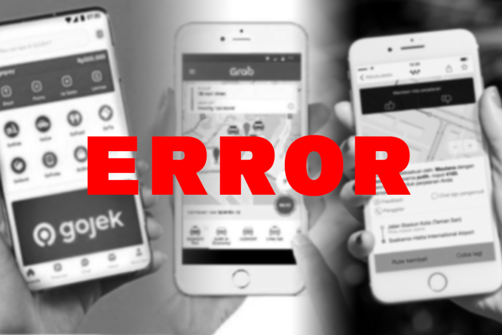 APLIKASI OJOL ERROR, RIBUAN DRIVER DAN PENUMPANG KELIMPUNGAN Aplikasi Ojol Error